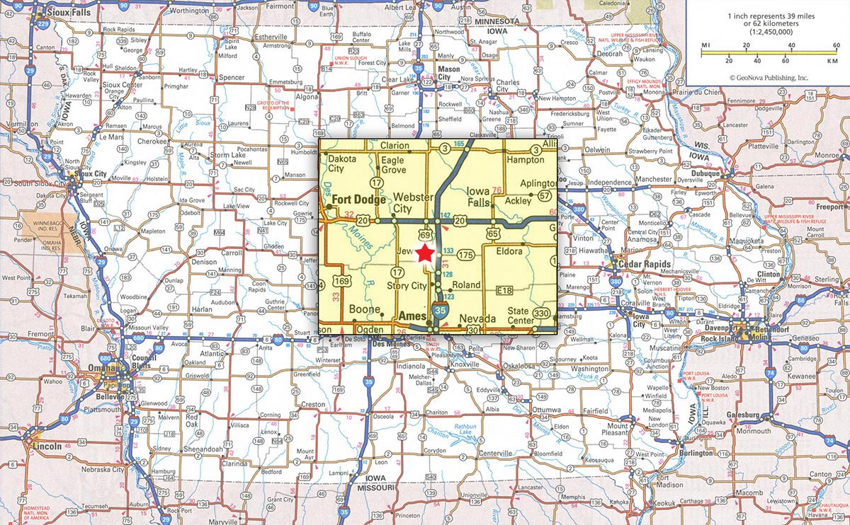 Central Iowa area map