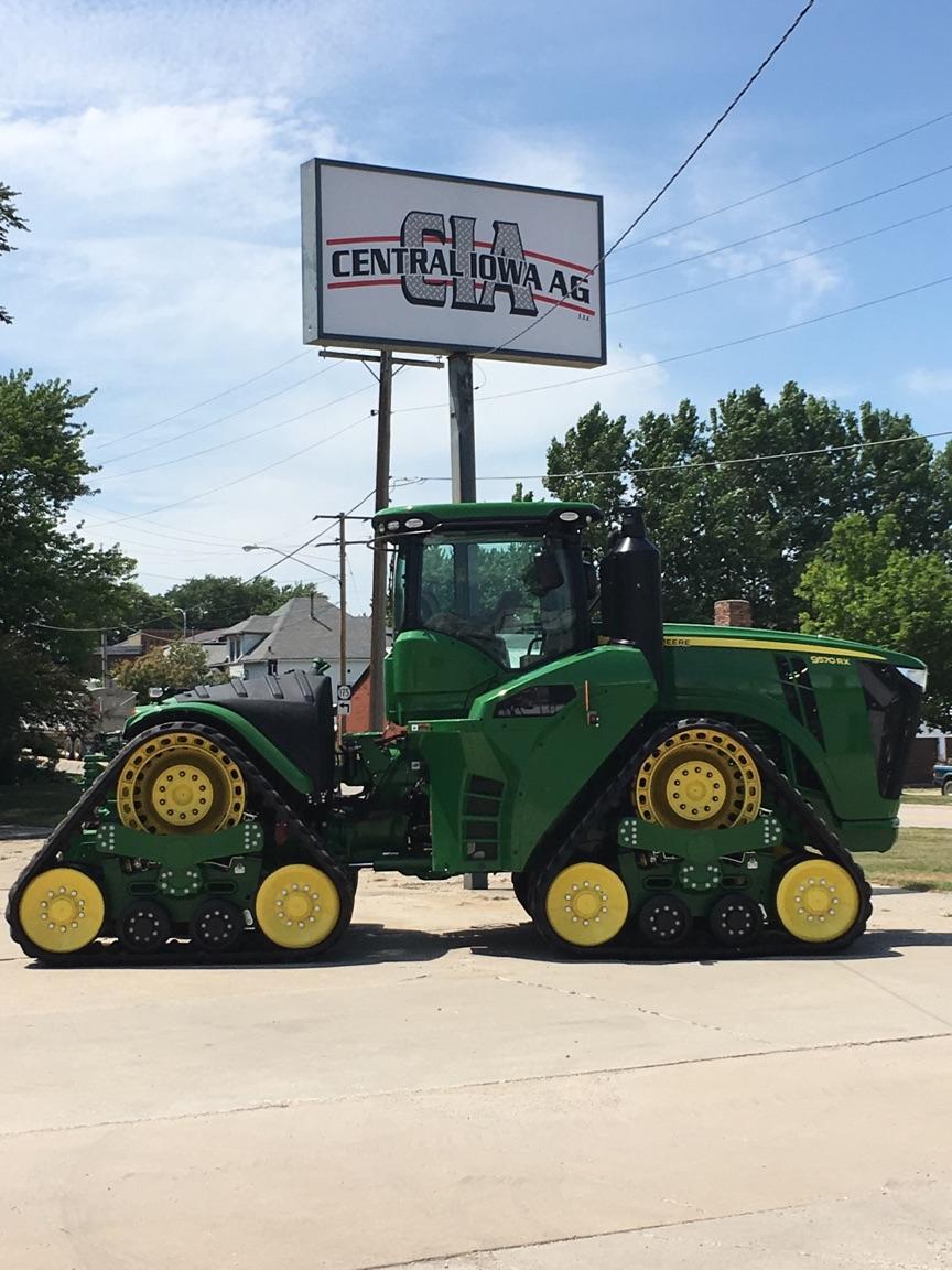 Tractor next to Central Iowa Ag sign